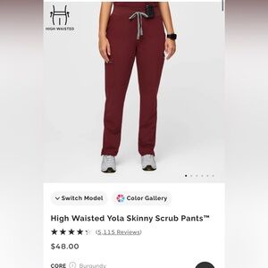 Figs high waisted Yola skinny scrub pants